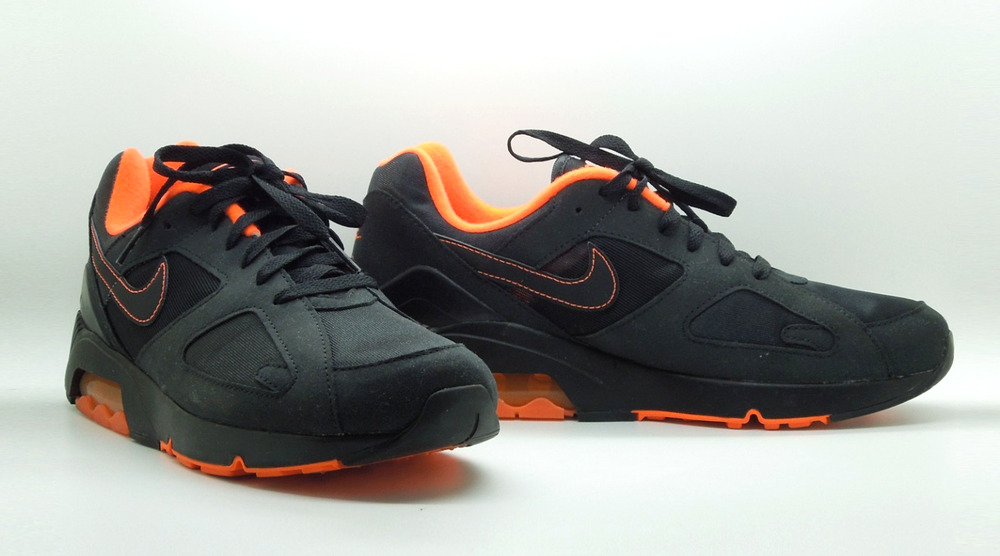 B0 Auth NIKE AIR MAX 180 Black/Hyper Crimson Sneaker Shoes FJ9259-002 Size 11